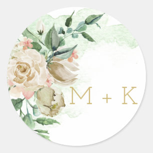 Watercolor Rose Garden Envelope Seal