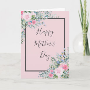 Watercolor Rose Mother's Day Card
