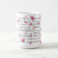 Watercolor Rose Petals Inspirational Words