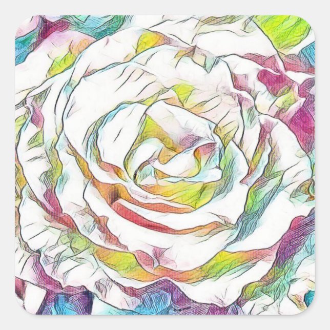 Watercolor Rose Stickers (Front)