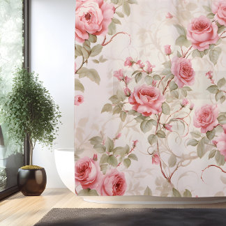 Watercolor Rose Vine Elegance