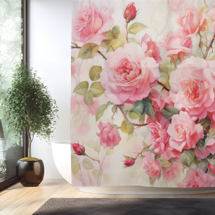 Watercolor Rose Vine Elegance