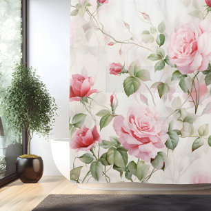 Watercolor Rose Vine Elegance