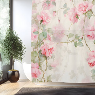 Watercolor Rose Vine Elegance