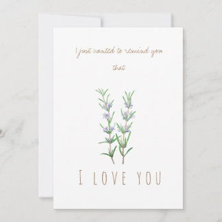 watercolor rosemary flowers greeting card