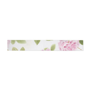 Watercolor Roses 19 Wrap Around Label