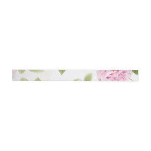 Watercolor Roses 19 Wrap Around Label