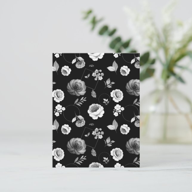 Watercolor Roses 33 Postcard (Standing Front)