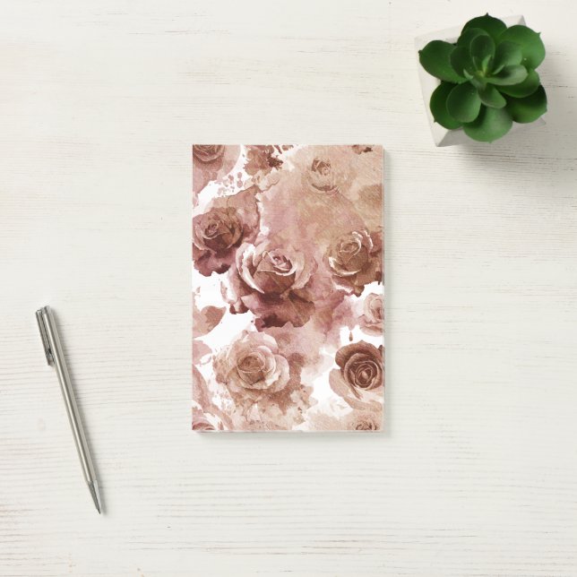 Watercolor Roses 3 Post-it Notes (Office)