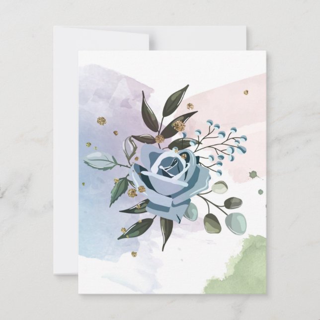 Watercolor Roses 5 Card (Front)