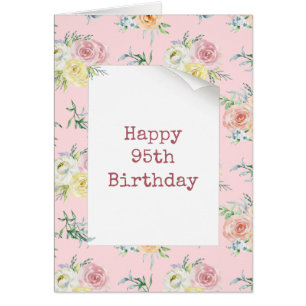 Watercolor Roses 95th Birthday