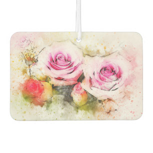 Watercolor Roses Air Freshener