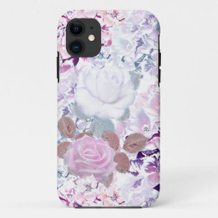 Watercolor roses and hydrangeas. iPhone 11 case