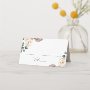 Watercolor Roses and Orchids Personalized Wedding Place Card