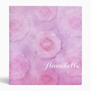 Watercolor roses binder