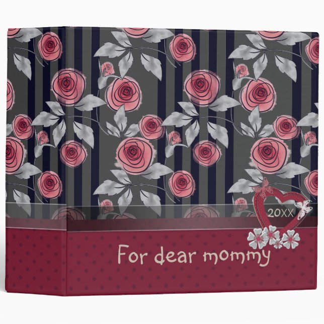 Watercolor roses binder (Front/Spine)