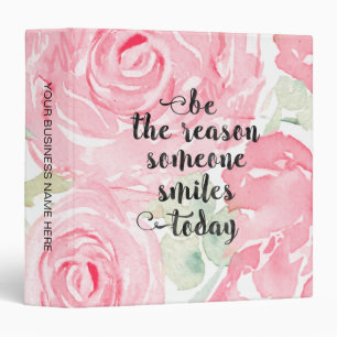 Watercolor roses binder