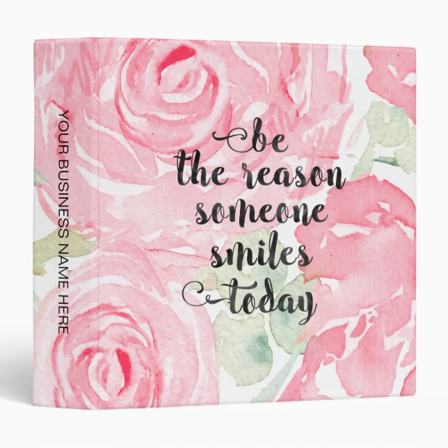 Watercolor roses binder (Front/Spine)