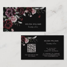 Watercolor Roses Black Background