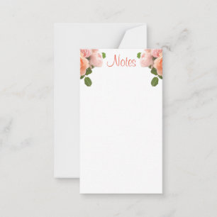 Watercolor Roses Calligraphed Script Template Chic