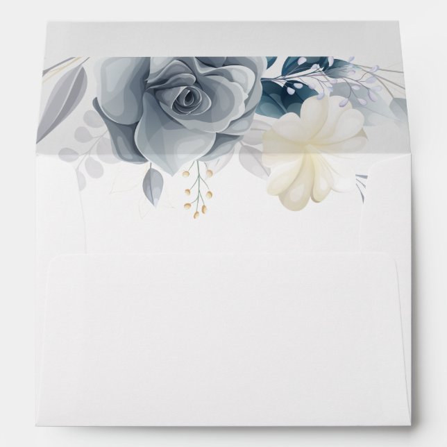 Watercolor Roses  Envelope (Back (Bottom))
