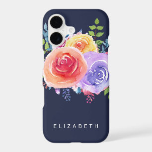 Watercolor Roses Floral Bouquet