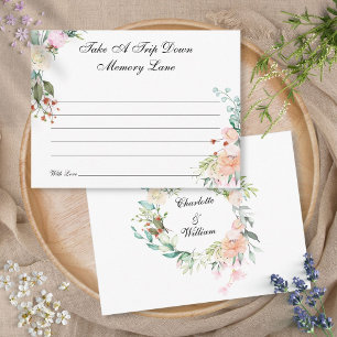 Watercolor Roses Floral Memories Advice Card