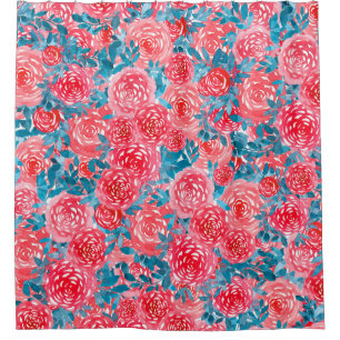 Watercolor Roses Floral Tapestry