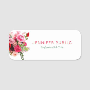 Flowers Multi Custom Name Tag Badge ID Pin Magnet for Florists Nursery Staff 