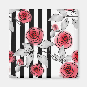 Watercolor roses magnet