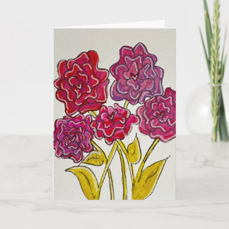 Watercolor Roses of the Heart – Floral Art Design Card