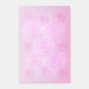 Watercolor roses post-it notes