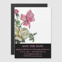 Watercolor Roses Save the Date w/ Website