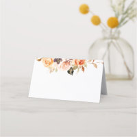 Watercolor Roses Shabby Chic Place Cards