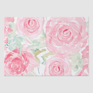 Watercolor roses tissue paper