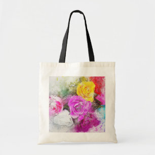 Watercolor Roses Tote Bag