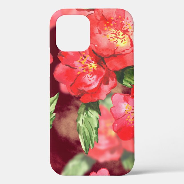 Watercolor Roses With Greens Case-Mate iPhone Case (Back)