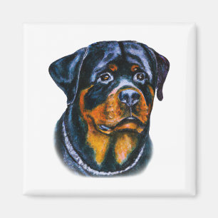 Watercolor Rottweiler Magnet