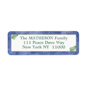 Watercolor Royal Blue, Green, Gold Simplicity