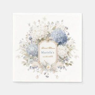  Watercolor Royal Botanique Hydrangea Bridal showe Napkin