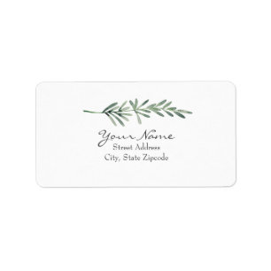 Watercolor Rsemary Label