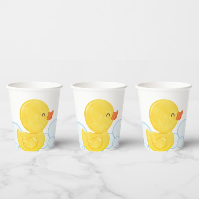 Watercolor Rubber Duck Party  Paper Cups (Multi)