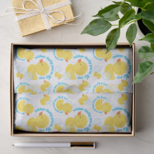 Watercolor Rubber Ducky You're the One Party Tissue Paper