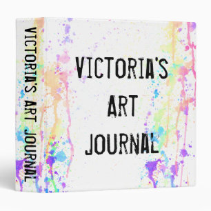 Watercolor Run Custom Art Journal Binder