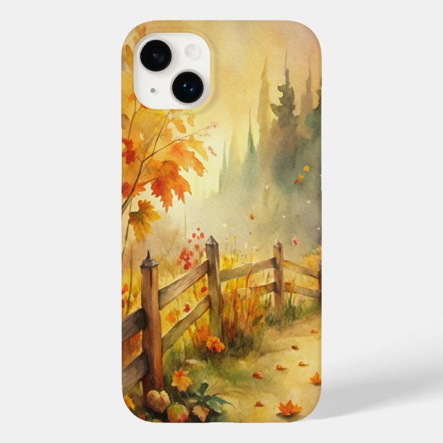 Watercolor Rustic Fall Landscape  Case-Mate iPhone Case (Back)
