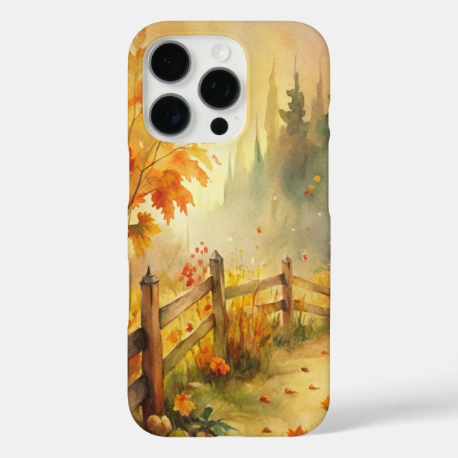 Watercolor Rustic Fall Landscape  Case-Mate iPhone Case (Back)
