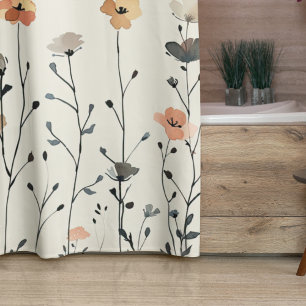 Watercolor Rustic Wildflowers Floral Elegant