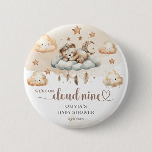 Watercolor rusty colours gender neutral cloud nine 2 inch round button