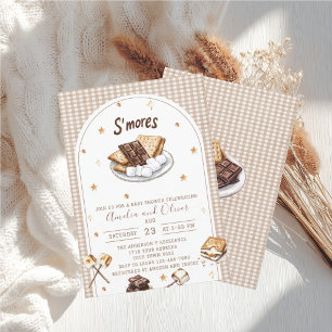 Watercolor S`more to love baby shower Invitation