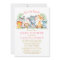 Watercolor Safari Animals Pink Gold Baby Shower